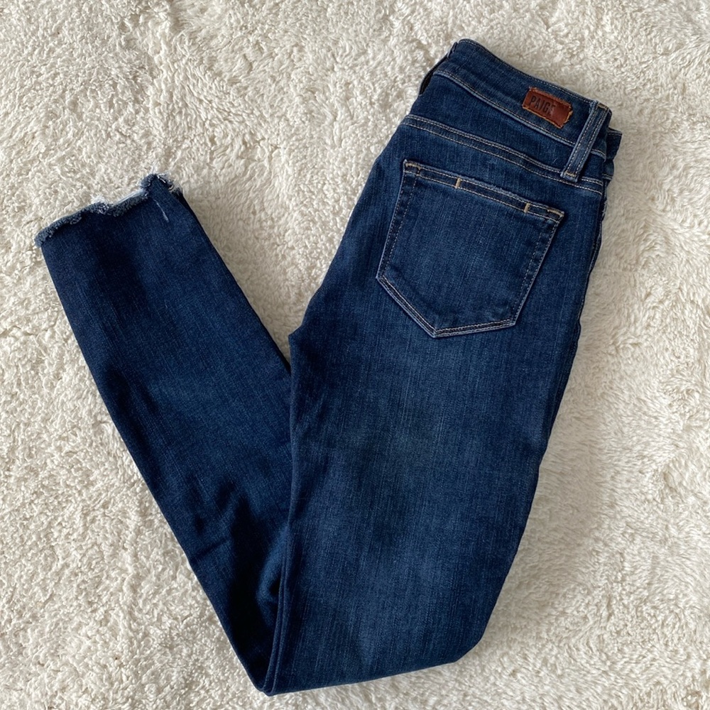 ❤️ Paige Darton Distressed Ragged Skinny Jeans Size 24 NWOT